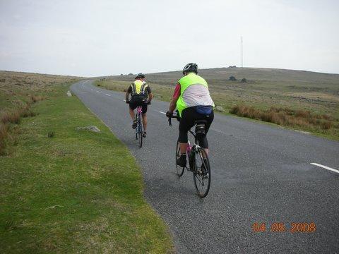 Guys riding off from Dartmoor