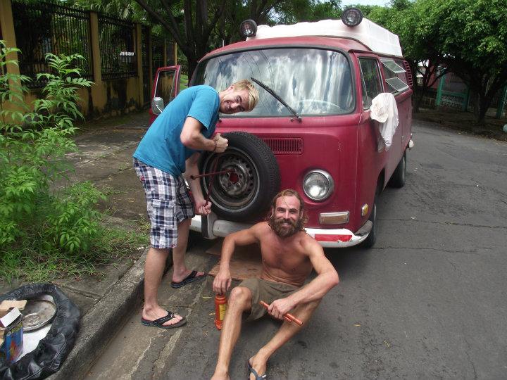 Staged fixing-car-picture