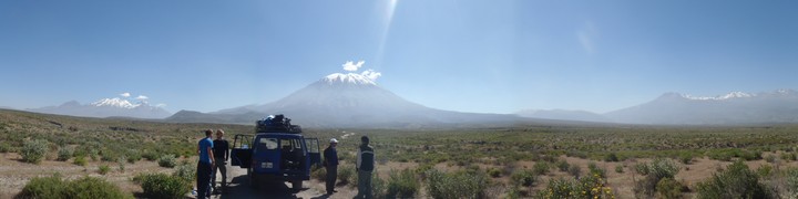 Panorama of the volcanoes