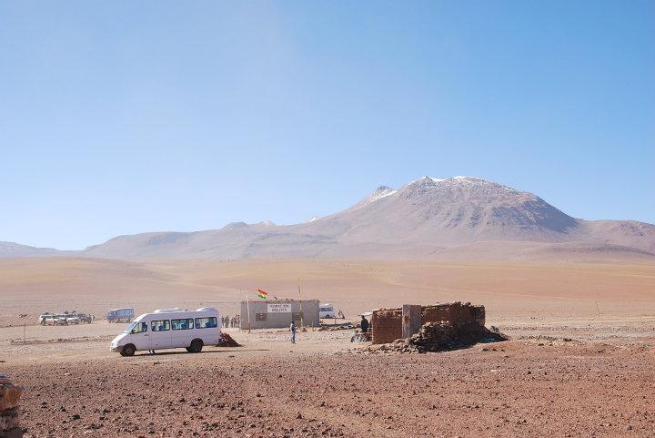 De Boliviaanse grens bij San Pedro