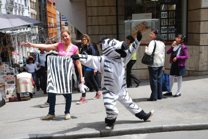 Zebra-pad in La Paz