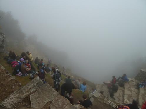 Het eerste uitzicht op Machu Picchu