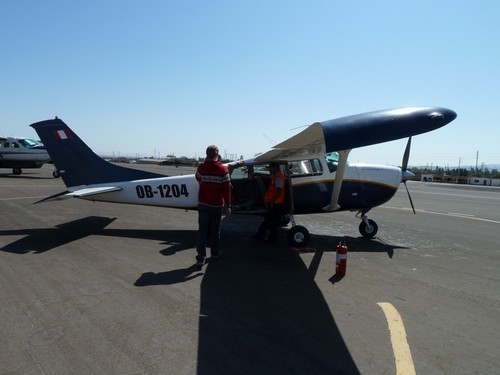 Met een vliegtuigje over de Nazca lijnen