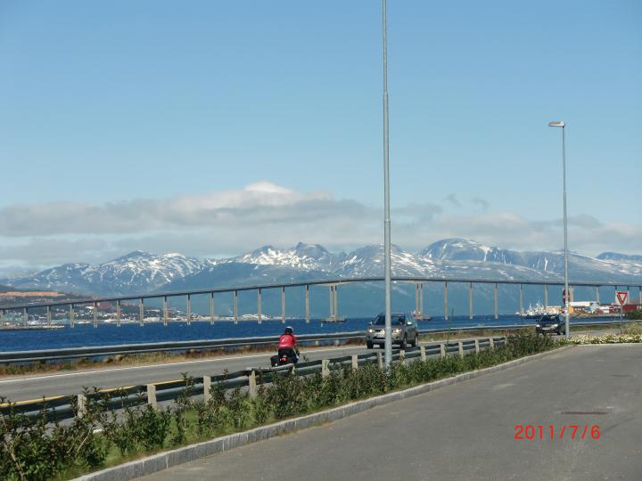 Norunn på veg inn mot Tromsø