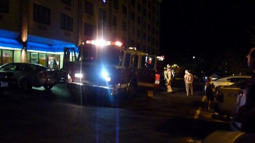 Brand på hotellet kl 01.30