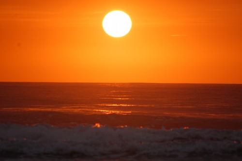 Solnedgang ved playa Avellana