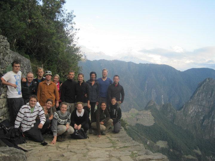 gjengen ved Machu Picchu